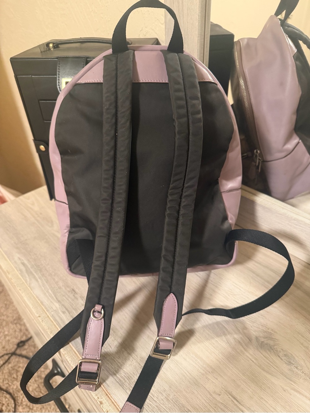 Coach Mini Backpack in Brown and Dusty Pink Trim - Picture 4 of 5